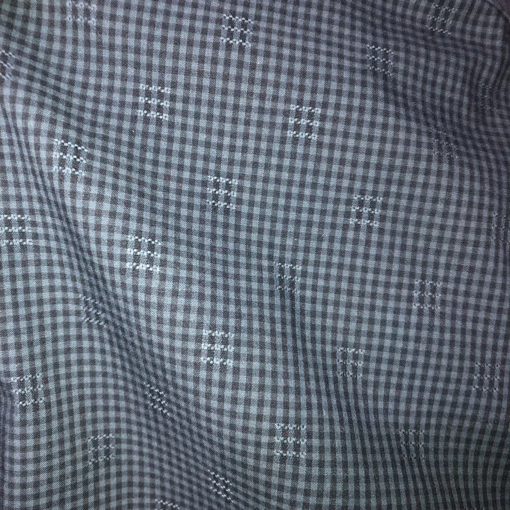 Calvin Klein blue small check short sleeve button down shirt men’s size XL - Picture 3 of 8